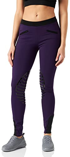 HKM 9228 Reitleggings Starlight, Silikonkniebesatz Mädchen , Lila/Schwarz, 40