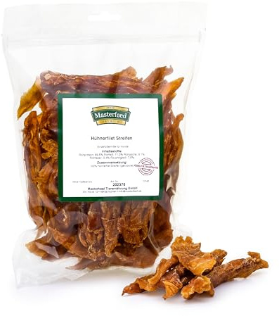 Masterfeed Hühnerfilet, Getrocknet, 100% Natürlich, Kauartikel für Hunde, 500 g