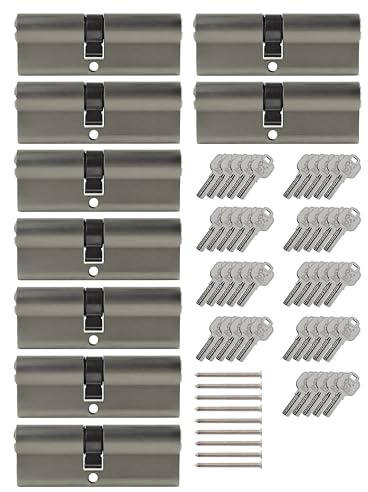 6x Profilzylinder 85 mm 40/45 gleichschließend inkl. 30 Schlüssel