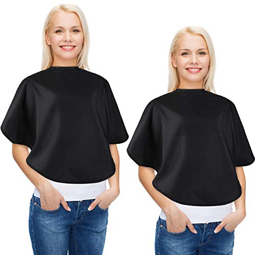 Syhood 2 Pcs Makeup Cape Bib Short Haircutting Hair Dye Cape Waterproof