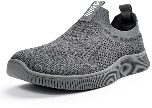 MrToNo Slip On-sneakers för män och kvinnor, sportskor, fitness, gympahall, fritidsskor, ventilerande, lätta joggingskor/löparskor för gator, bekväma, utomhus, promenadskor