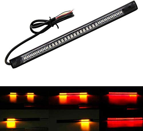 U/D 1 flexibler universeller LED-Lichtstreifen mit hinteren Brems-/Blinker-Lichtern, 48 LED-Lichter für Harley-Kennzeichen, Motorrad, ATV, Auto, SUV, Wohnmobil, 20,3 cm