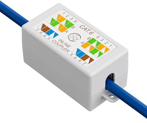 iwillink 10Gbps Ethernet Junction Box, RJ45 Cat6 Junction Box Connector, Punch Down Type, White
