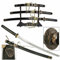 Schwert Set - Katana Schwert, Wakizashi, Tanto - Samurai Schwert aus Stahl - Inspiriert von Kill Bill - Samurai Schwerter als Anime Deko - Sword mit Schwertständer - Ninja Schwert (HKS114-B)
