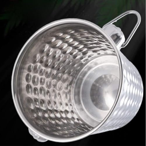 Seau a Glace Vintage pour Bouteille Seau à Glace en Acier Inoxydable, récipient à Champagne à vin martelé, Refroidisseur de vin de Seau à Glace isolé for la fête, Le Bar, Le Camping, Le Plein air