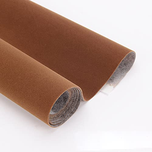 HARICSET 148 cm Breit Bastelfilz Selbstklebend Kinder Vliesstoff Stoff Filzplatten zum Filzuntersetzer Basteln Nähen DIY Patchwork(Size:1.48 * 2m,Color:braun)