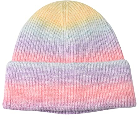 TianWlio Winter BeanieMütze Herren Thermo Strickmütze Regenbogen-Drahtziehdreieck geprägtes reflektierendes Vinyl-Kunstleder für die Herstellung von Damen Winter Mütze warme Strickmütze Wintermütze