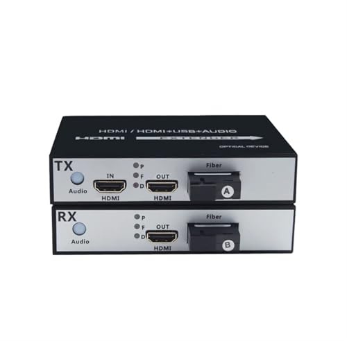 1 par de convertidor óptico HDMI de 1 Canal 1 en 2 Salidas 1080P Extensor de vídeo de Fibra óptica HDMI transceptor de vídeo HDMI Terminal óptico