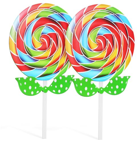 OFFSCH 2st Hand Hält Requisitenlutscher Gefälschte Lollipop-Hochzeit Riesige Szene-lutscher-Ornament Große Lollipop-Requisite Großer Kind Künstlich Beschichtetes Papier Lutscherbaum