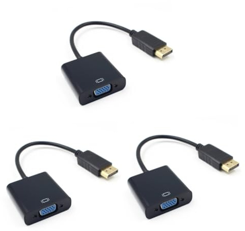 HEMOTON 3stücke High Performance Displayport Zu Vga Adapter Video Converter Mit USB-Kabel Multi-Display Unterstützung Für Pc DVD HDTV Monitor