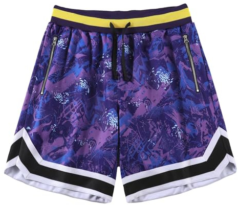 BOOMLEMON Herren-Basketball-Shorts, lässig, modisch, coole Shorts, Sommer, Fitnessstudio, Workout, Laufen, kurze Hose