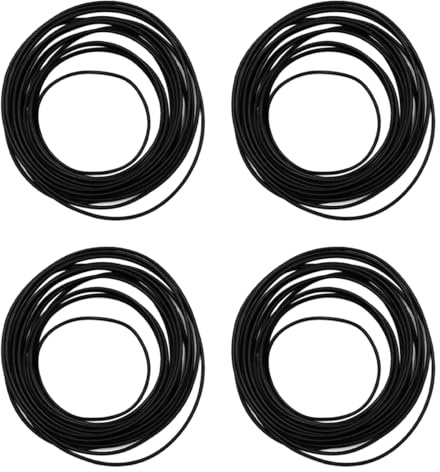 Alnicov 4 Pack montre couverture arrière bague d'étanchéité étanche joints d'étanchéité en caoutchouc élastique joint torique noir montre accessoires de réparation