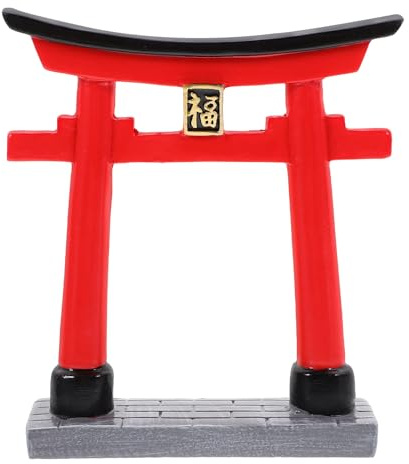 BESPORTBLE Japanisches Torii-Tor: Aquarium-Torii-Ornament, Feengarten-Kunstharz-Torstatue Fischtank-Dekoration DIY-Mikrolandschaftsdekoration