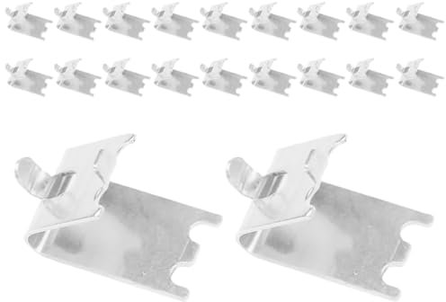 Gadpiparty 20pcs Heavy Duty Stainless Steel Hook Shelf Clips Shelf Brackets Replacement Buckles Clips for Freezer and Refrigerator Industrial and Commercial Use