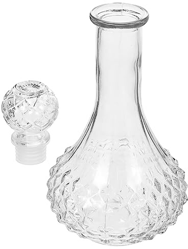 MAGICLULU Carafe à Vin Épaissie 500 Ml En Verre Transparent Multifonctionnel Pour Whisky Et Vin, Design Simple Et Long Col, Pour Maison, Hôtel Et Bar