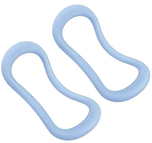 2 anillos de yoga para pantorrillas, anillos circulares de pilates para tonificar la espalda, muslos, abdominales y piernas, anillos de fitness para yoga, pilates, gimnasia y ejercicio (azul cielo, A)
