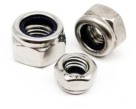 357 Stück/200 Stück/162 Stück Mix M2 bis M12 Set Kit 304 Edelstahl Sechskant Nyloneinsatz Kontermutter Sechskant selbstsichernde Kontermutter(Set B 357pcs)