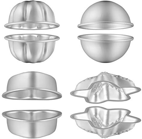 HOMSFOU 4satz Badebombenformen Aus Aluminiumlegierung Badesalzbombenform Cupcake-form Diy-backwerkzeug Backform Verschiedene Badesalzbombengrößen