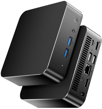 chatreey T9H Mini PC mit Intel N150 (Bis zu 3.6GHz, 4C/4T) 8GB+256GB, Micro Computer mit Dual Typ-C, 4K Triple Display, WiFi 6, BT 5.2, USB 3.0 für Büro, Business und Home Office