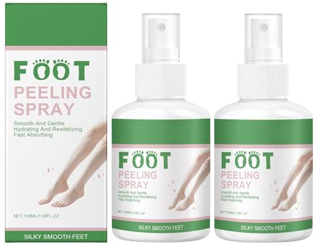 Fußspray, Instant Fußpeeling-Spray, Peeling-Fußmaske für den Sommer, peelt trockene, raue Haut﻿, entfernt sofort abgestorbene Haut, spendet Feuchtigkeit und pflegt