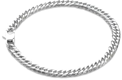 Dustill Herren Cuban Armband aus Edelstahl – 5 mm & 7 mm, Längen 16–22 cm, Enges Gliederdesign, Robuster Edelstahlverschluss Panzerkette