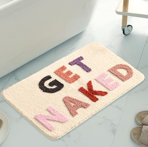 Badezimmerteppich, 50 x 80 cm Rutschfeste Waschbar Badematte Fußmatte, Badteppich aus das Flockieren Anti-Slip Bathroom Mat - Absorbierende Badezimmer Teppich für Badezimmer, Wohnzimmer, Schlafzimmer