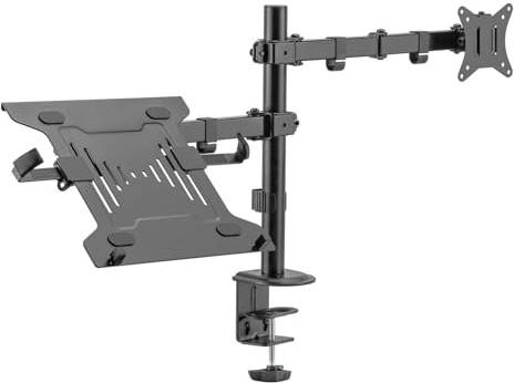 WilTec Soporte 2en1 Monitor y Ordenador portátil Soporte Monitor y Notebook Laptop VESA 75x75/100x100