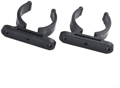 Oniissy Marine Pipe Clamp for Boat Hook Holder - Black Nylon Plastic Pipe Clamps Set, UV & Saltwater Resistant, Non-Conductive, Non-Magnetic, 38.1mm (1-1/2 Inch)(2pcs)