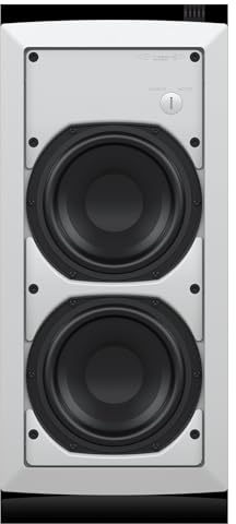 DEEJAY LED IW62SWH 2 x 6 inch in-Wall Subwoofer Sound Reinforcement Enhances Background Music Audio Speaker Systems with Rich Bass Tones (White)