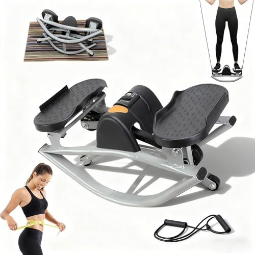The Rock Stepper, Rock Stepper Official, 2026 New Generation RLateral Rocking Fitness Stepper with Digital Counter and Non-Slip Floor mat, Zero Assembly Required, Lightweight Yet Sturdy (Black)