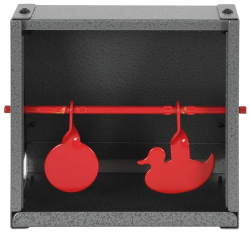 Gecheer Bersaglio magnetico, bersaglio per pistole ad aria compressa, bersaglio tondo e a papera, acciaio robusto, bersaglio da muro o portatile, per allenamento e divertimento in famiglia