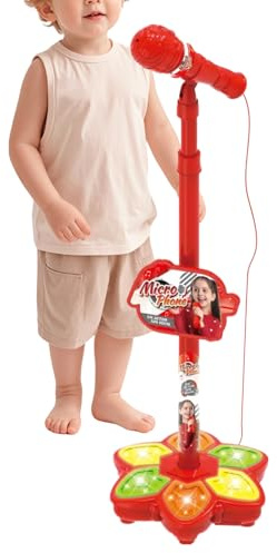 Microfono Per Bambini Con Asta Macchina Karaoke con LED