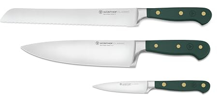 WÜSTHOF Classic Fresh Rosemary 3 Pieces Knife Set, Green