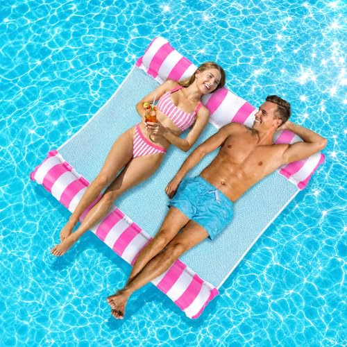 Luftmatratze Pool Wasser, 132x130cm Wasserhängematte für 2 Personen
