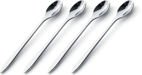 Alessi TI03SET Set di Quattro Cucchiaini da Caffè, in Acciaio Inossidabile 18/10 Lucido