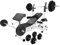 GORILLA SPORTS®Hantelbank mit Gewichten - 170 cm Hantelstange, 40/70/100 kg Hantelset, Beincurler, Butterfly, Dip-station, Curlpult - Trainingsbank, Fitnessstation, Kraftstation mit Langhantel