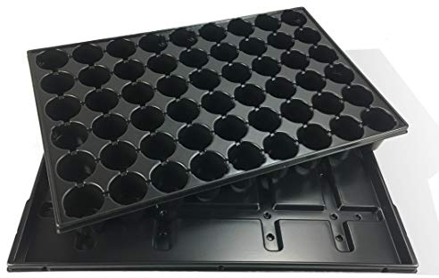 Quickpot Stabile Anzuchtsplatte mit 54 Pflanzlöchern + Untersetzer QP-54R