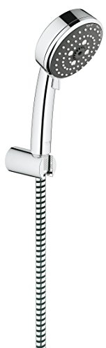 GROHE Vitalio Comfort 100 - Wandhalterset (wassersparend, 3 Strahlarten, Antikalk-System), chrom, 26176000