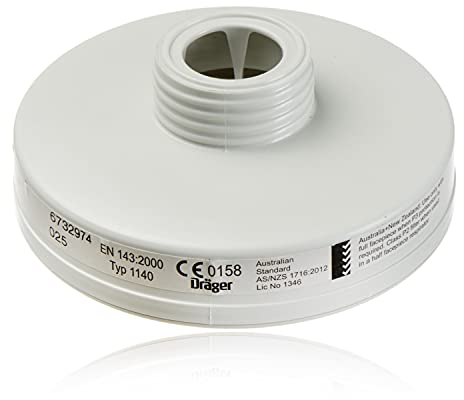 Dräger X-plore Rd40 filtro particolato 1140 P3 per aerosol/particolato | 3 pz | filtro di ricambio per semimaschera e maschera a pieno facciale 4740 e 6300