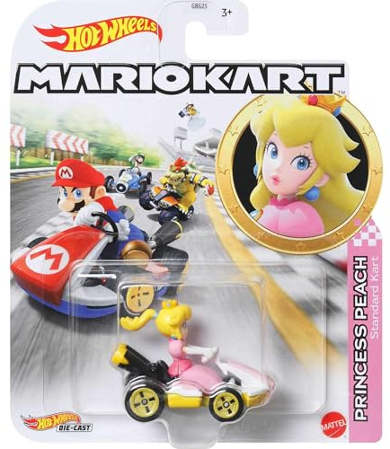 Hot Wheels Mario Kart Characters and Karts as Hot Wheels 1:64 Die-Cast Cars, GBG28