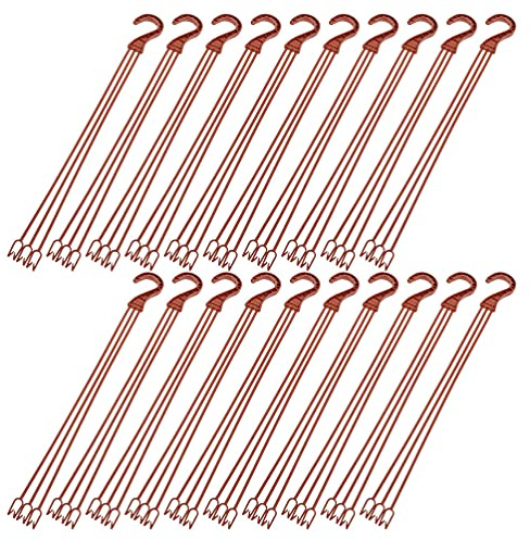 Happyyami Crochets Suspendus pour Pots De Fleur 15.75In en Plastique Résistants Anti-Rouille pour Jardin Balcon Bureau Lot de 25 Crochets De Jardinière