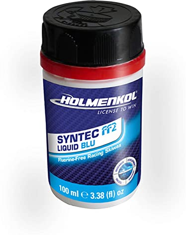 Holmenkol Syntec FF2 flüssiges Skiwachs - Speed Flüssigwachs (flurfrei, -12° bis -20°C) Blue 100 ml