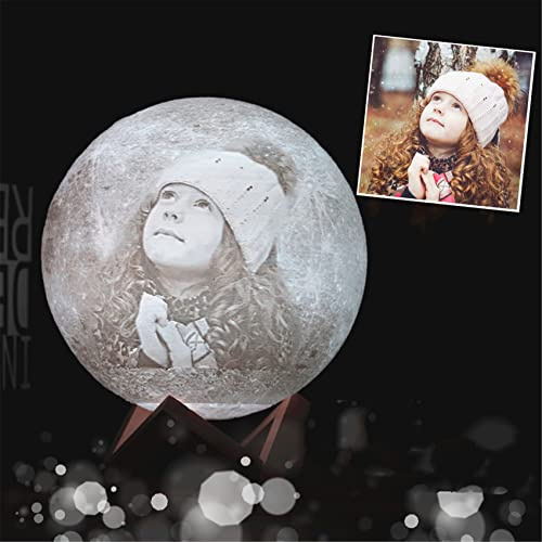 ASD Jewerly 3D Mondlampe Nachtlampe 16 Lichtfarben LED LIGHT Mond Nachtlicht Lampe Mit fernbedienung Schlafzimmer Dekor USB Lade Stimmung Licht für Tragbare Nachtlampe