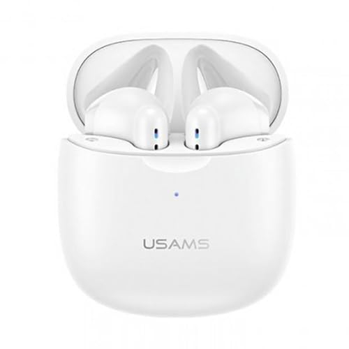 Écouteurs Intra-Auriculaires Bluetooth sans Fil avec Basses puissantes avec USB-C Quick Charge BT 5.0 HiFi 3D Son stéréo True Wireless Earbuds avec Microphone intégré Touch Control Super Mini (Blanc)