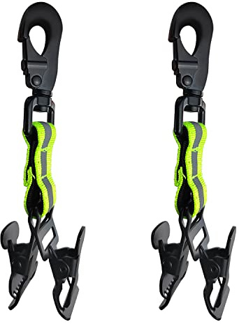 Qiyiche 2 Stück Feuerwehr Handschuhhalter | Doppelter Clip Handschuh Clips, mit Wanderschnalle Handschuhhalter, zum Aufhängen von Handschuhen, Schutzhelmen, Handtüchern