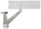GEZE TS 2000 V BC Weiß Gestängetürschließer für einflügelige Türen bis 1250 mm Flügelbreite mit Gestänge und Montageplatte/Set 3 in 1