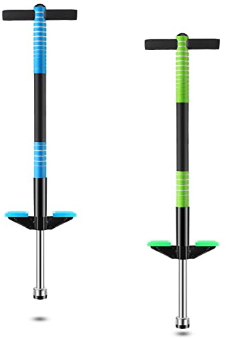 Leitee Lot de 2 bâtons sauteurs en mousse souple pour enfants de 6 ans et plus, adaptés pour les enfants de 18 à 36,3 kg, bâton sauteur en mousse souple pour débutants, exercices d'équilibre du corps