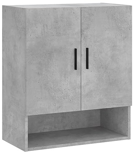 vidaXL Wandschrank Betongrau 60x31x70 cm Holzwerkstoff