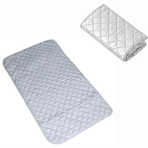 JoboJi Telo Stiro da Tavolo 80x140cm 60x120cm per Stirare su Qualsiasi Superficie in Cotone, per La Copertura ASSE, per Ferro A Vapore(80x140cm/31.5x55in)