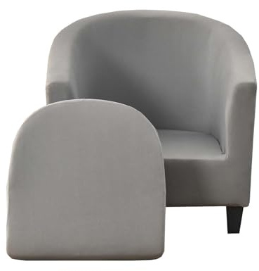 JUNLEBUYI Housse De Fauteuil Club Ensemble De Deux Pièces Housse De Fauteuil Chesterfield Extensible Salon Fauteuil Cabriolet Tub Chair avec Housse De Coussin (9#)